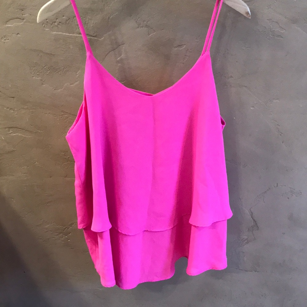 Last Chance! Hot Pink Flowy Spaghetti Strap Tank
